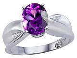 Tommaso Design™ Oval 9x7mm Genuine Amethyst Ring.