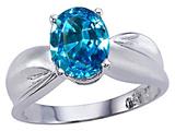 Tommaso Design™ Oval 9x7 mm Genuine Blue Topaz Ring