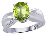 Tommaso Design™ Oval 9x7 mm Genuine Peridot Ring