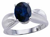 Tommaso Design™ Genuine Oval Sapphire Ring.