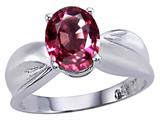 Tommaso Design™ Oval 8x6 mm Genuine Pink Tourmaline Ring