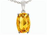 Tommaso Design™ 8x6mm Cushion Octagon Cut Genuine Citrine Pendant