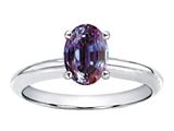 Tommaso Design™ Oval 8x6mm Simulated Alexandrite Engagement Ring