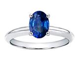 Tommaso Design™ Oval 7x5mm Genuine Sapphire Solitaire Engagement Ring
