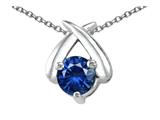 Tommaso Design™ Round 5mm Genuine Sapphire Pendant