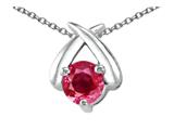 Tommaso Design™ Genuine Round Ruby Pendant