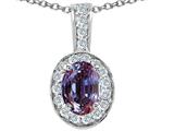 Tommaso Design™ Simulated Alexandrite And Genuine Diamond Pendant