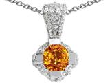 Tommaso Design™ Round Genuine Citrine Pendant