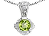 Tommaso Design™ Round Genuine Peridot Pendant