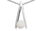Tommaso Design™ Round Genuine Opal Pendant