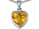 Tommaso Design™ Heart Shape Genuine Citrine Pendant