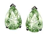 Tommaso Design™ Pear Shape Genuine Green Amethyst Earrings