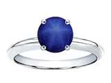 Tommaso Design™ 7mm Round Created Star Sapphire Solitaire Engagement Ring