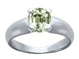 Tommaso Design™ Round 6mm Genuine Green Amethyst Ring