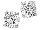Tommaso Design™ Round 7mm Genuine White Topaz Earring Studs