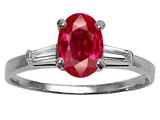 Tommaso Design™ Created Ruby and Genuine Diamond Engagement Ring