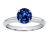 Tommaso Design™ 7mm Round Lab Created Sapphire Solitaire Engagement Ring