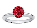 Tommaso Design™ Round 7mm Created Ruby Solitaire Engagement Ring