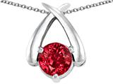 Tommaso Design™ Round 7mm Created Ruby Pendant