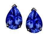 Tommaso Design™ Pear Shape 8x6mm Created Sapphire Earring Studs