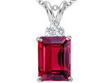 Tommaso Design™ Created Ruby and Genuine diamonds pendant