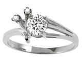 Tommaso Design™ Genuine White Topaz and Diamond Ring