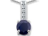 Original Star K™ Round 7mm Black Sapphire Pendant