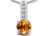 Original Star K™ Round 7mm Genuine Citrine Pendant