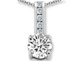Original Star K™ Round 7mm White Topaz Pendant