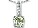 Original Star K™ Round 7mm Genuine Green Amethyst Pendant