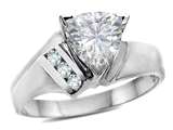 Tommaso Design™ Genuine White Topaz and Diamond Ring