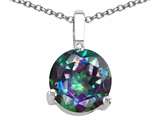Tommaso Design™ 7mm Round Rainbow Mystic Topaz Pendant