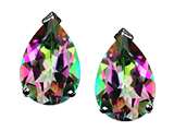 Tommaso Design™ Pear Shape Rainbow Mystic Topaz Earring Studs