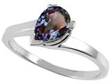 Tommaso Design™ Pear Shape 7x5mm Simulated Alexandrite Ring