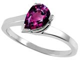Tommaso Design™ Pear Shape 7x5mm Genuine Rhodolite Ring