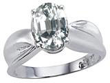 Tommaso Design™ Oval 9x7mm Genuine White Topaz Ring.