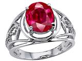 Tommaso Design™ Large Oval Created Ruby Ring.