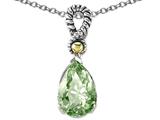 Genuine 11x8mm Green Amethyst Pendant