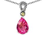 11x8mm Simulated Pink Topaz Pendant