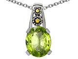 Genuine Oval Peridot Pendant