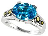 Genuine Oval Blue Topaz Ring