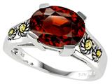 Genuine Oval Garnet Ring