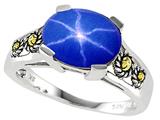 Genuine Oval Lab Created Star Sapphire Ring