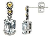 Genuine White Topaz Earrings