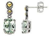 Genuine Green Amethyst Earrings