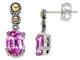 Genuine Simulated Pink Topaz Earrin
