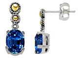 Genuine Created Sapphire Earrings