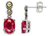 Genuine Created Ruby Earrings