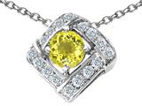 Original Star K™ Genuine Lemon Quartz Pendant