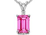 Original Star K™ Large 14x10mm Created Pink Sapphire Pendant